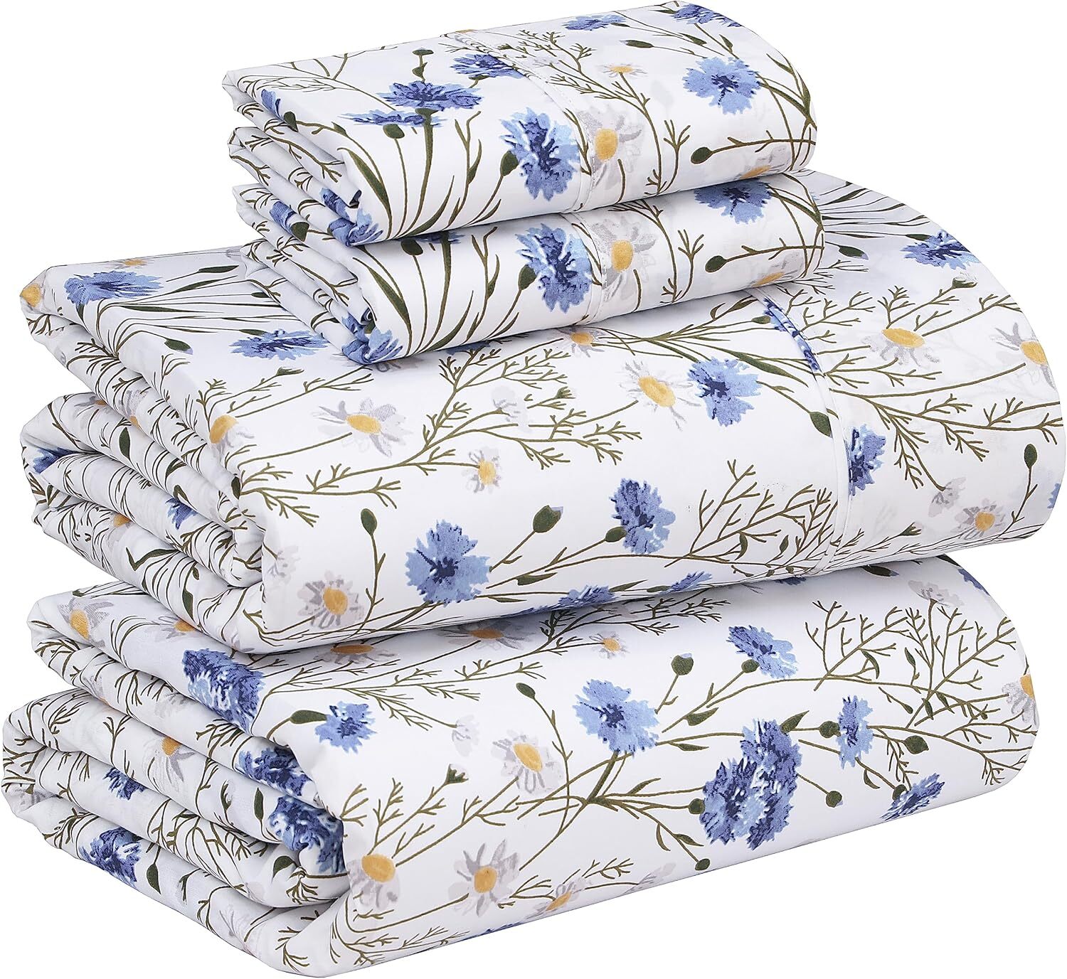 US Shipping 100% Cotton California King Sheet Sets, 4 Pieces,