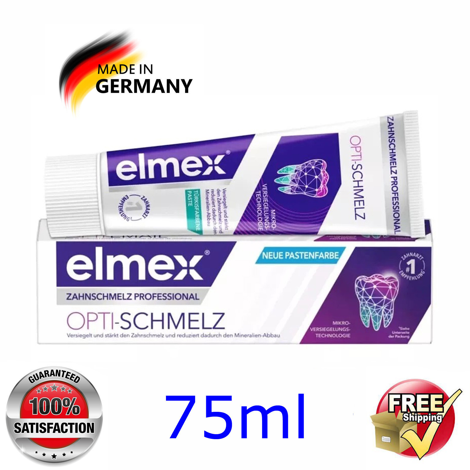 elmex @ OPTI-ENAMEL Seals and strengthens tooth enamel @ 75ml - 01/2028