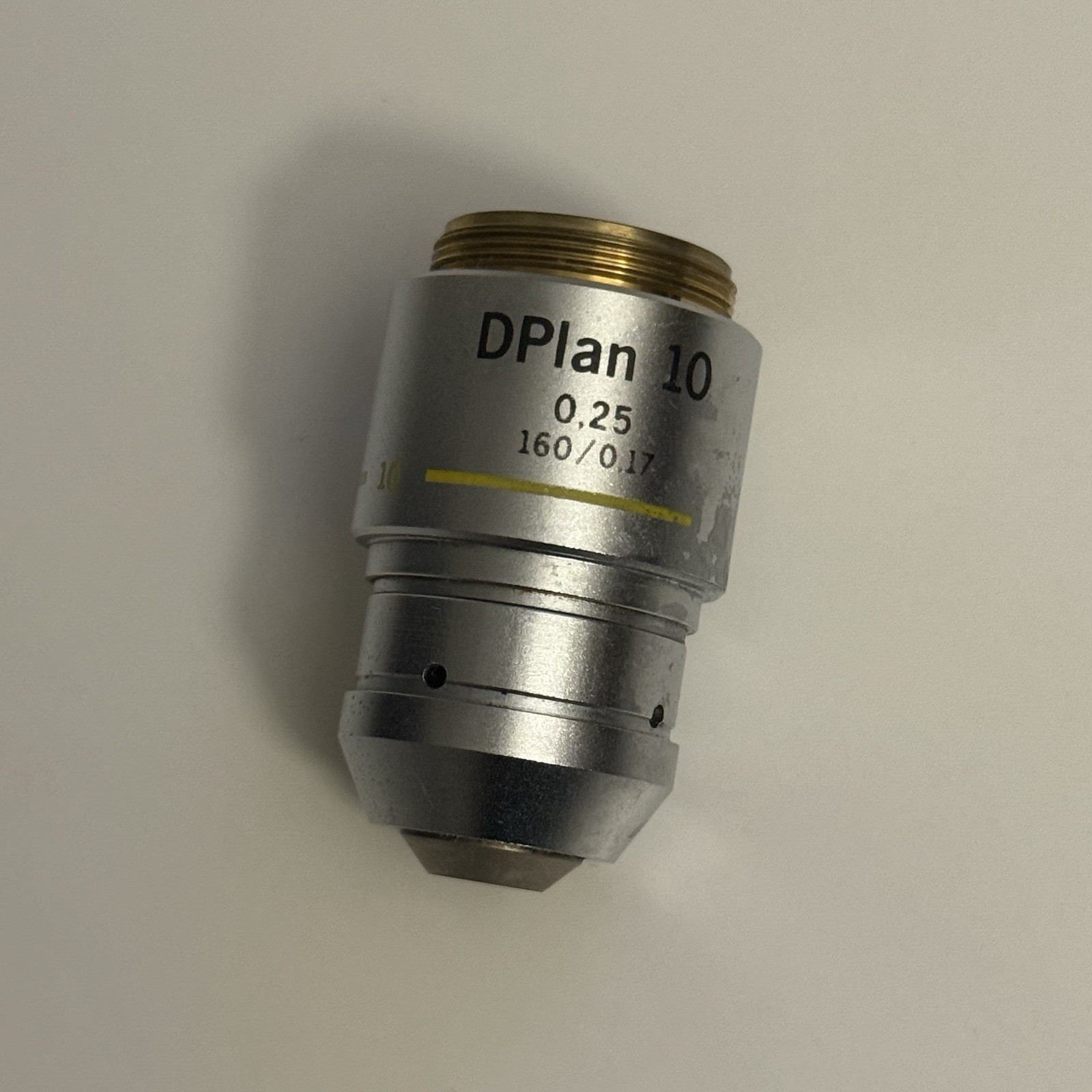 Olympus DPlan 10x 0.25 D Plan Microscope Objective (160/0.17)