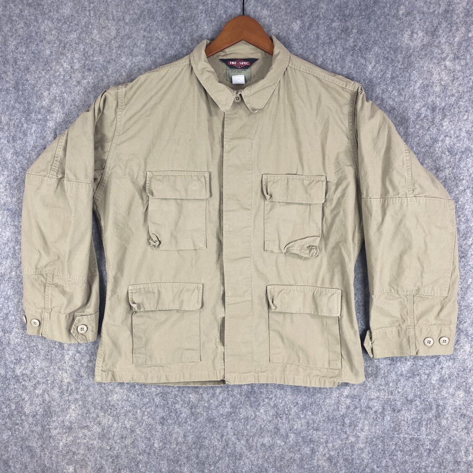 Tru Spec Jacket Large Tan Military Shacket Grunge Combat Ripstop Scooby Doo