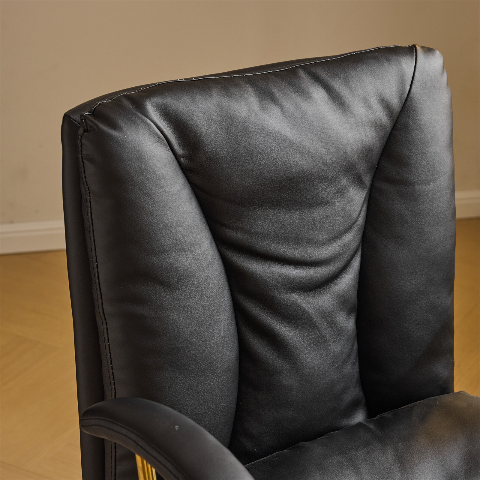 LEADZM Rolling Computer Chair for Home Office, Thick Padded Comfy Desk Armchair