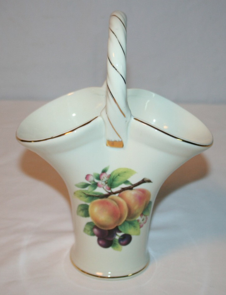Formalities "Fruit" Handled Basket Vase Baum Brothers