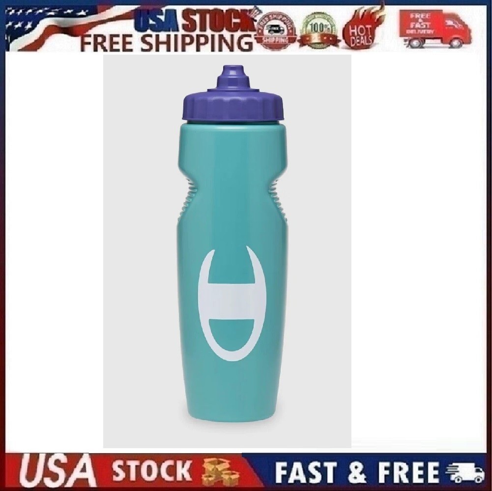 Champion Quench Squeeze Bottle 24oz - Dark Forest/Gray Blue, Leak Proof Valve