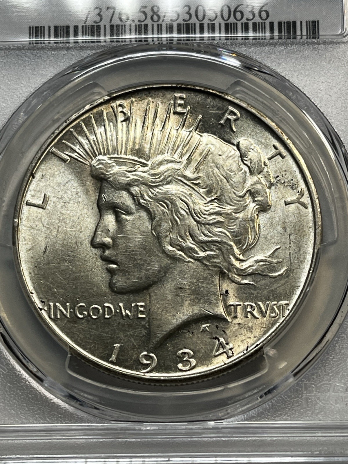 Semi Key Date! 1934-D Peace Dollar PCGS AU58