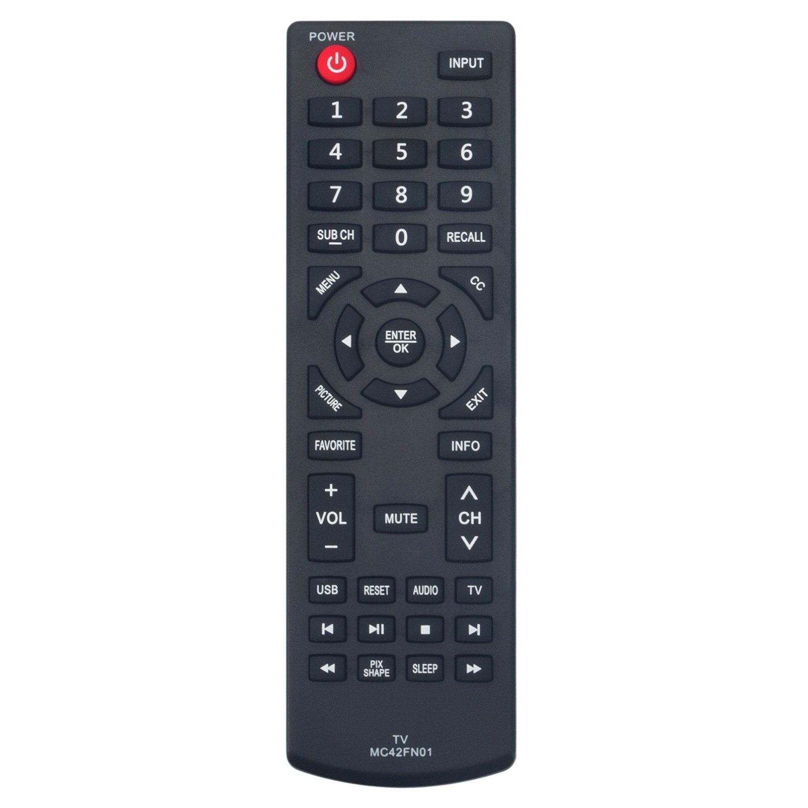MC42FN01 MC42FN00 Remote for Sanyo TV FW24E05F FW32D25T FW48D25T FW42D25T