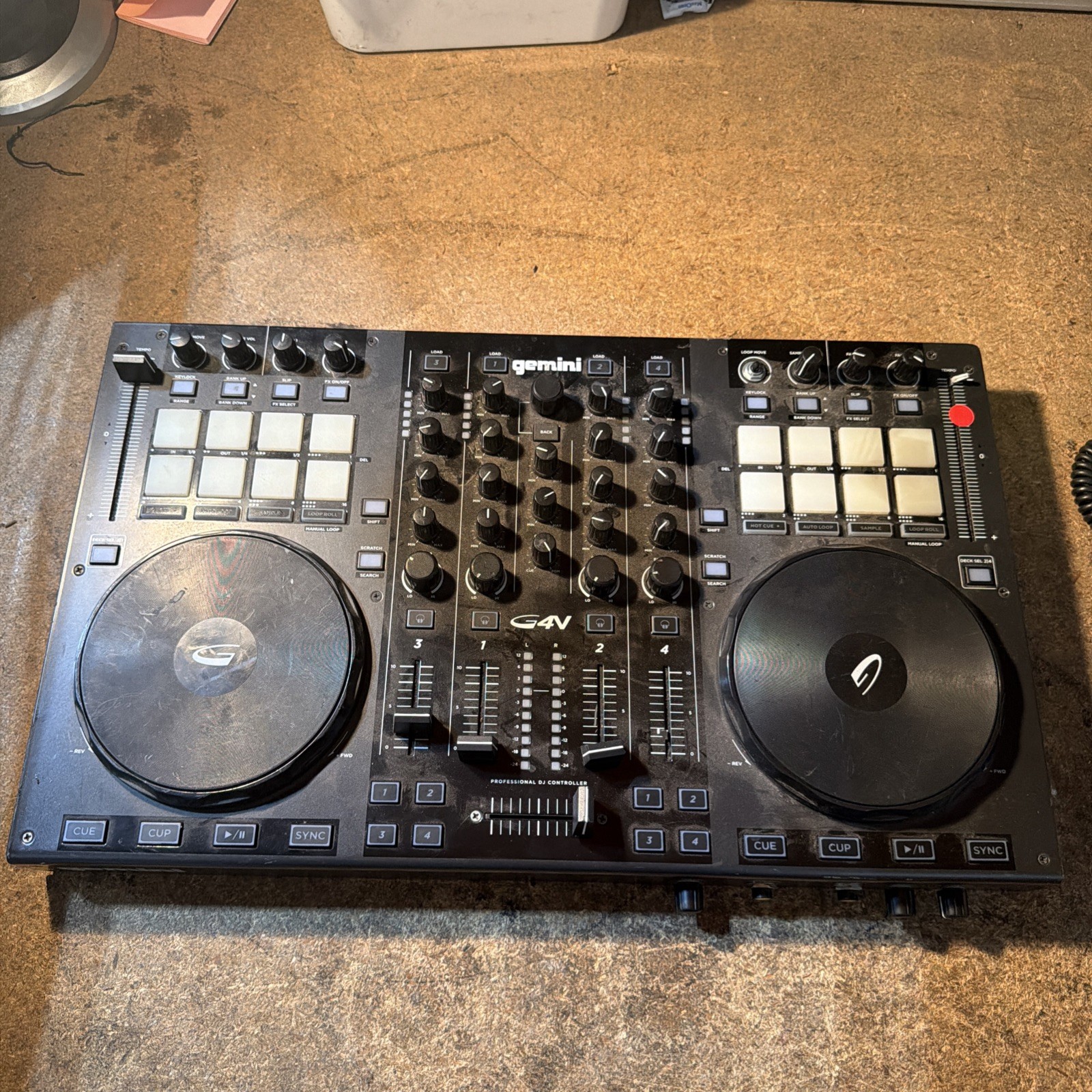 Gemini G4V 4-Channel DJ Midi Controller *untested* READ