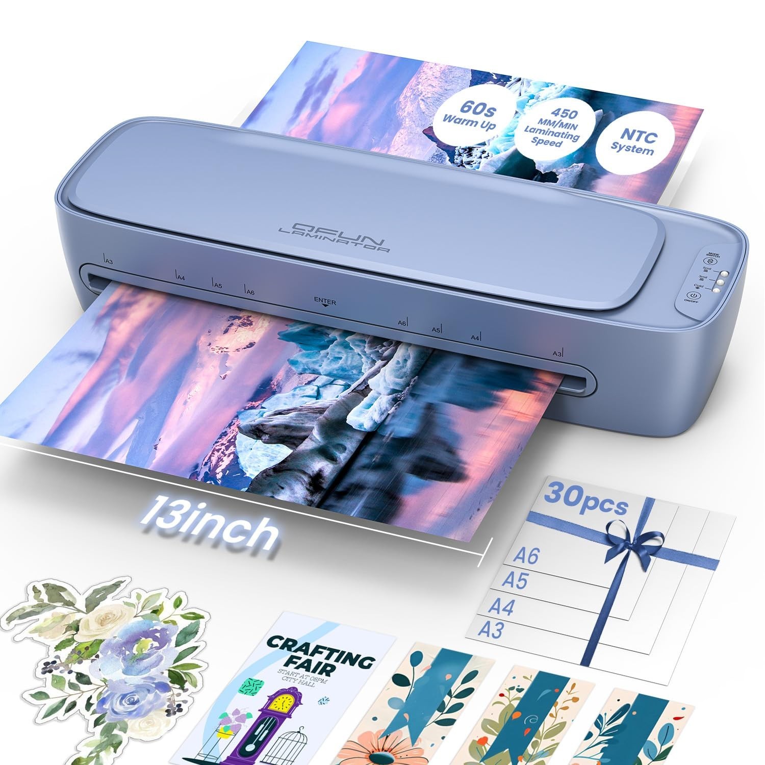 13 Inch Laminator Machine 11x17 with Laminating Sheets Personal Laminator for...