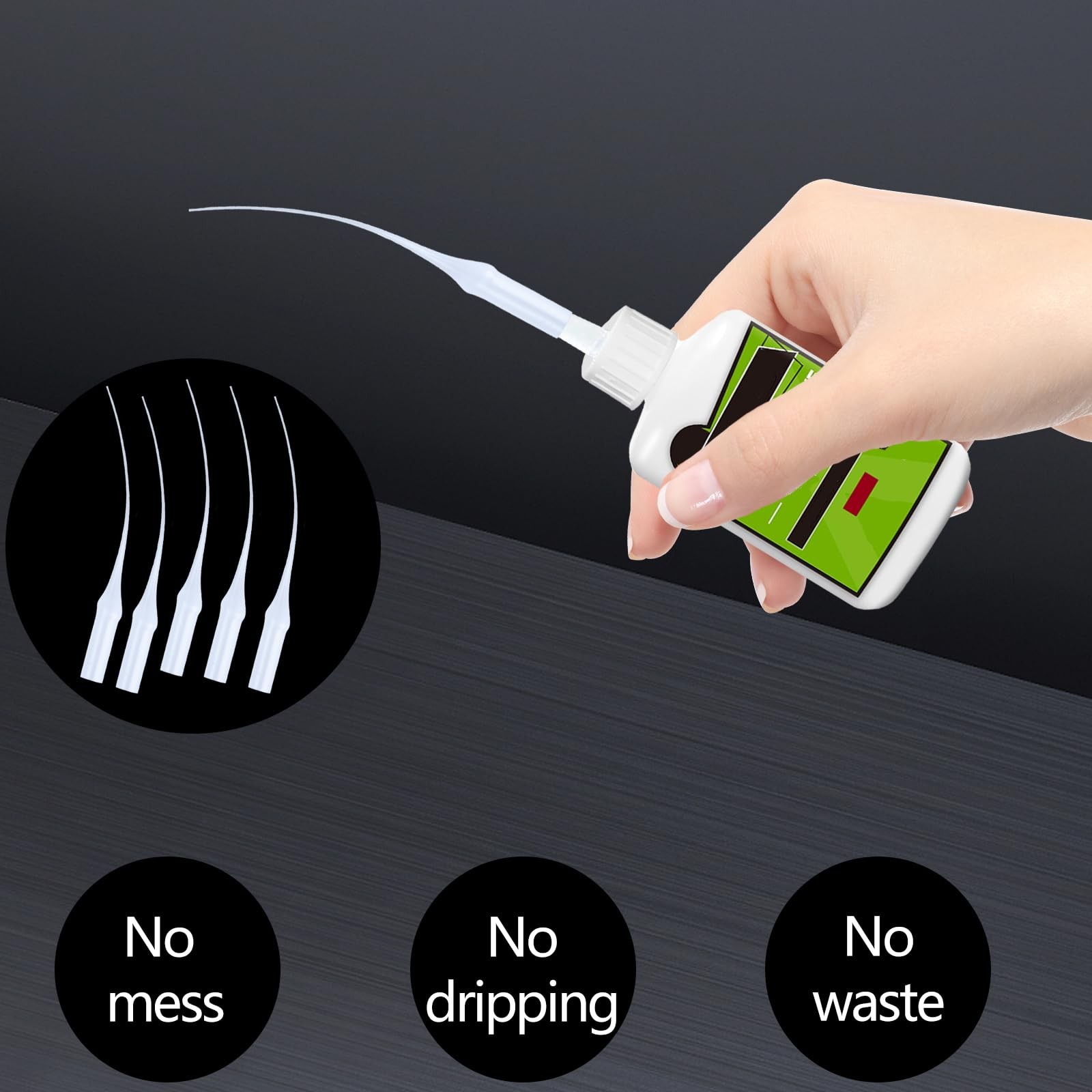 200 Pcs Glue Tips Precision Extender for Hobby Crafts Model Lab Dispensing