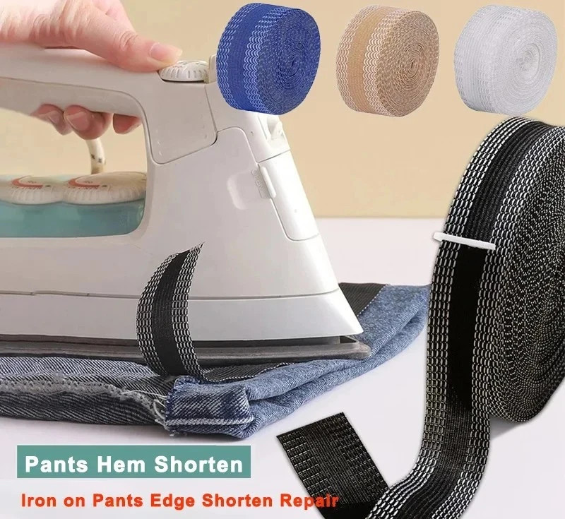 Iron-On Hemming Tape – Self-Adhesive Fabric Fusing Tape for Clothing Repair Tape