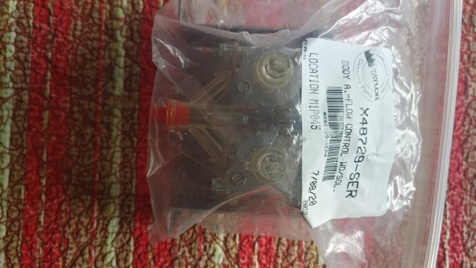 Taylor Freezer X48729-SER SYRUP SENTRY FLOW CONTROL BODY ONLY NON  PRESSURIZED