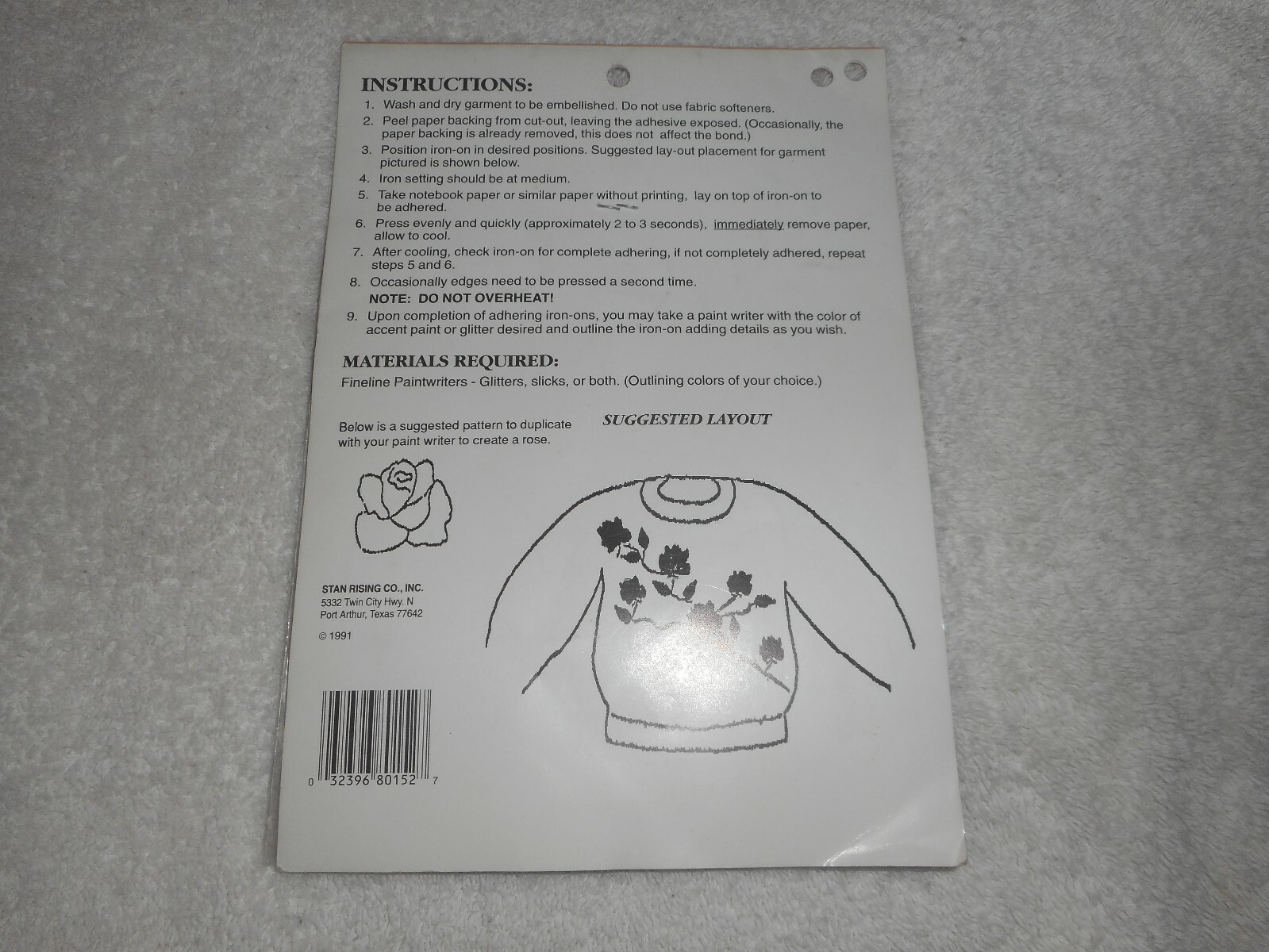 INNOVATIONS DESIGNER IRON-ON KITS - ROSES (NEW)
