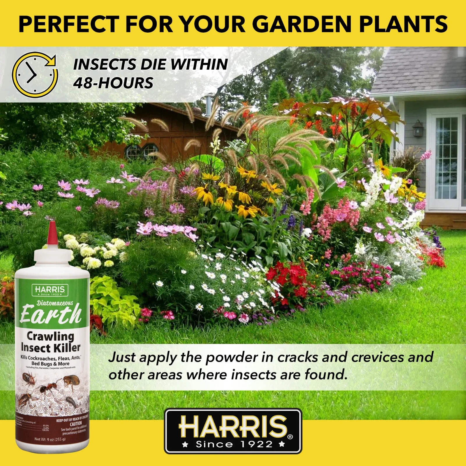 Harris Diatomaceous Earth Crawling Insect Killer, 9oz