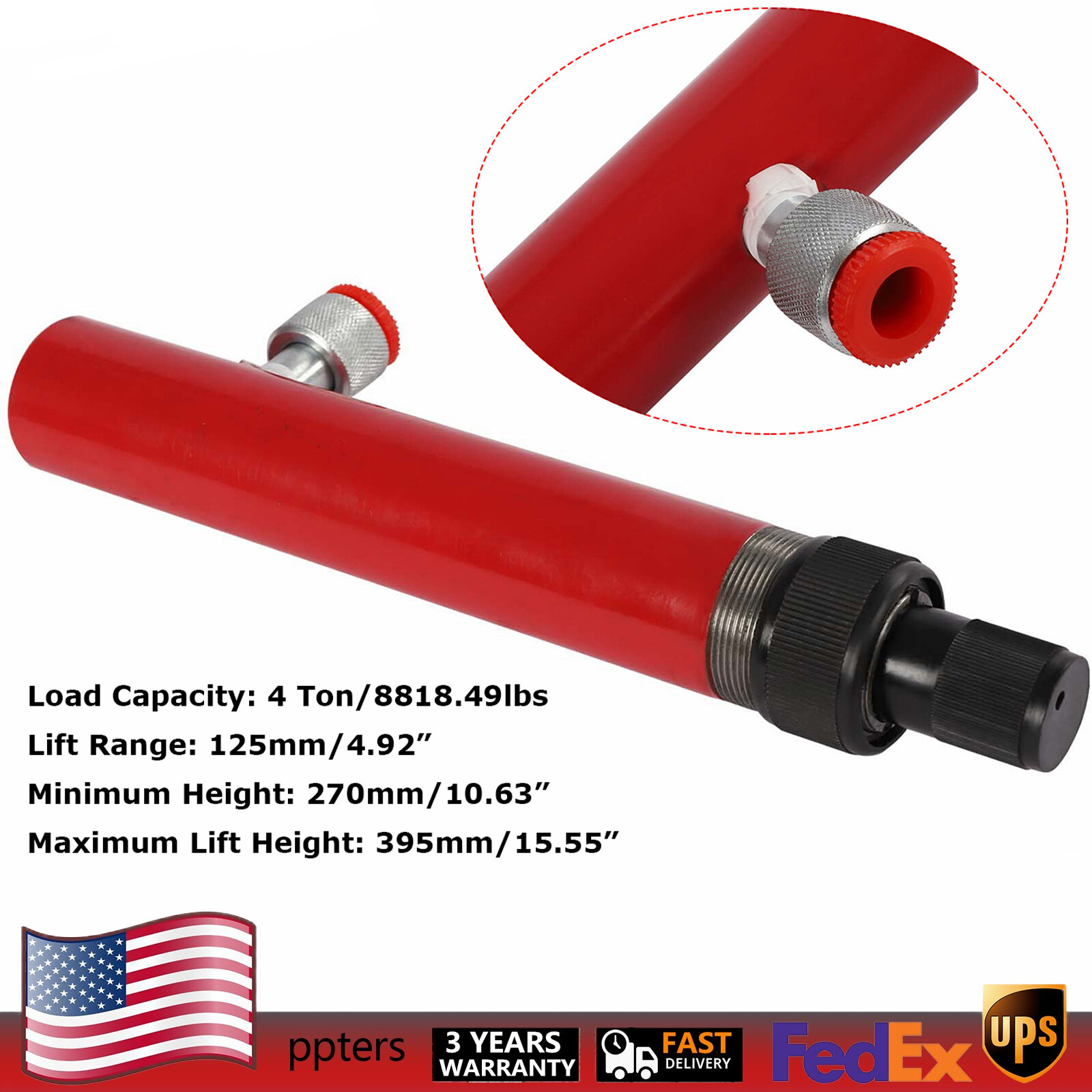 Porta Power Ram Hydraulic Jack Power Type 4 Ton 5 Stroke Auto Body Frame Repair