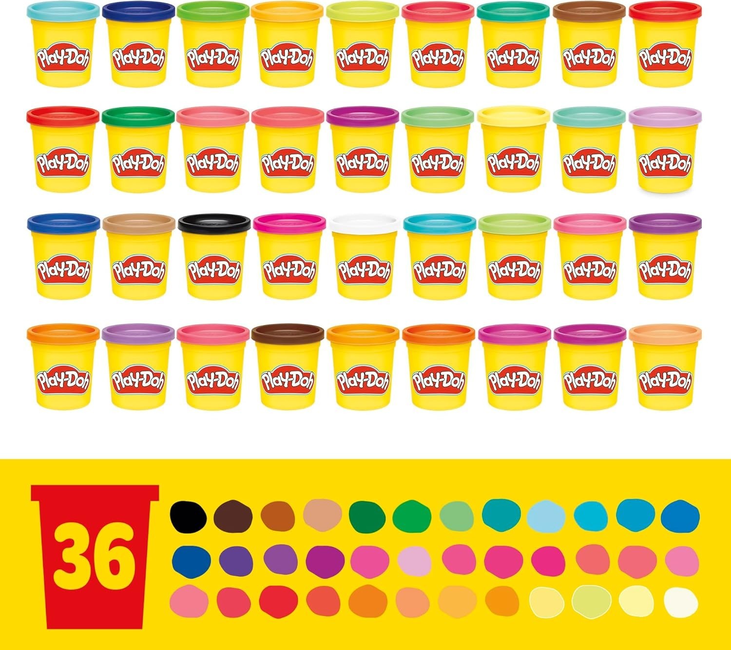 Play-Doh Modeling Compound 36-Pack Assorted Colors Non-Toxic Arts Crafts
