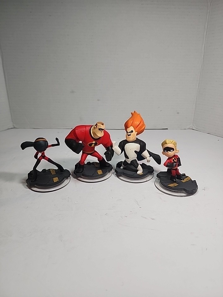 Lot of 4: Disney Infinity The Incredibles Characters with Syndrome ⭐️Damaged⭐️