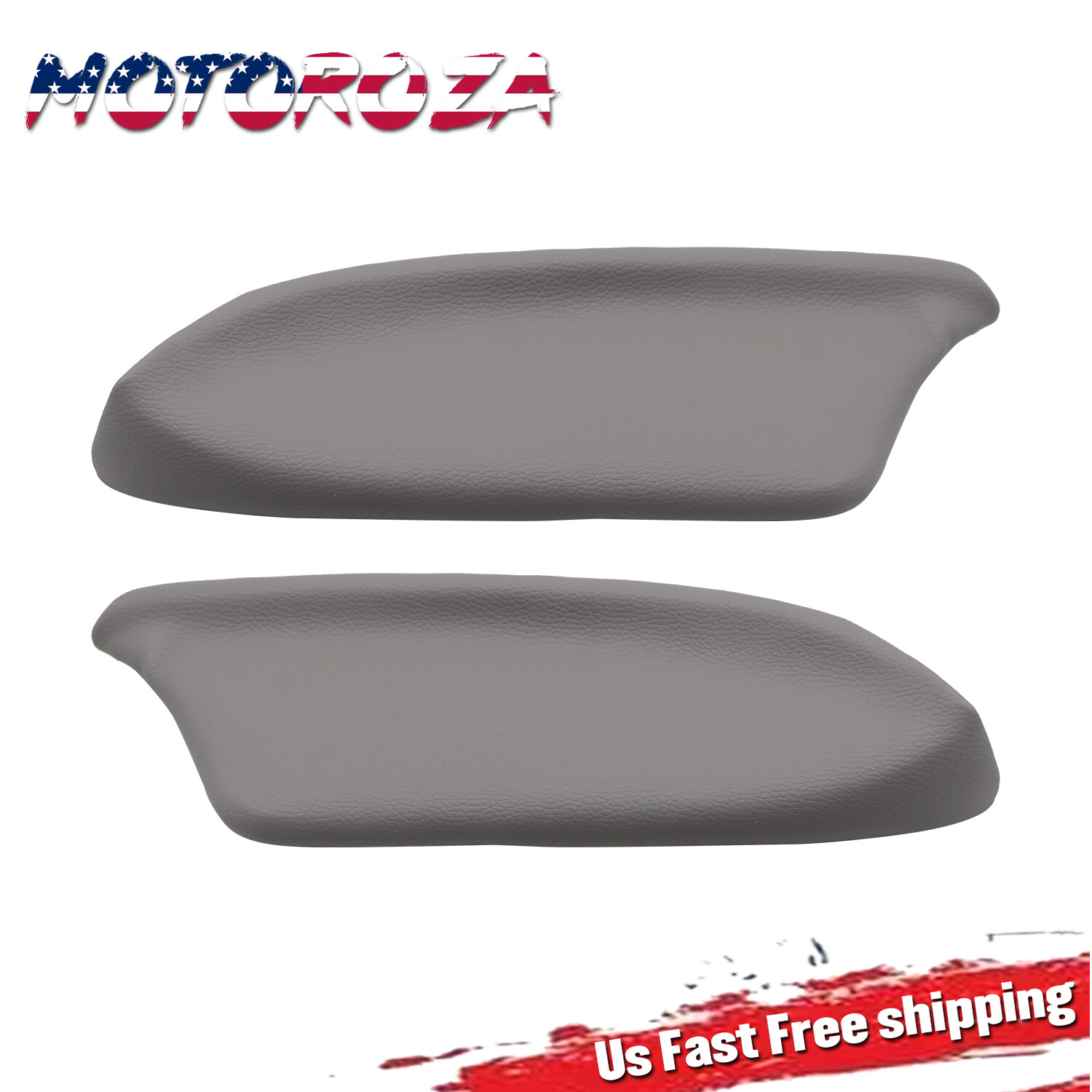Pair Gray Door Panel Armrest Cover Lid Leather For Honda Accord Sedan 2008-2012