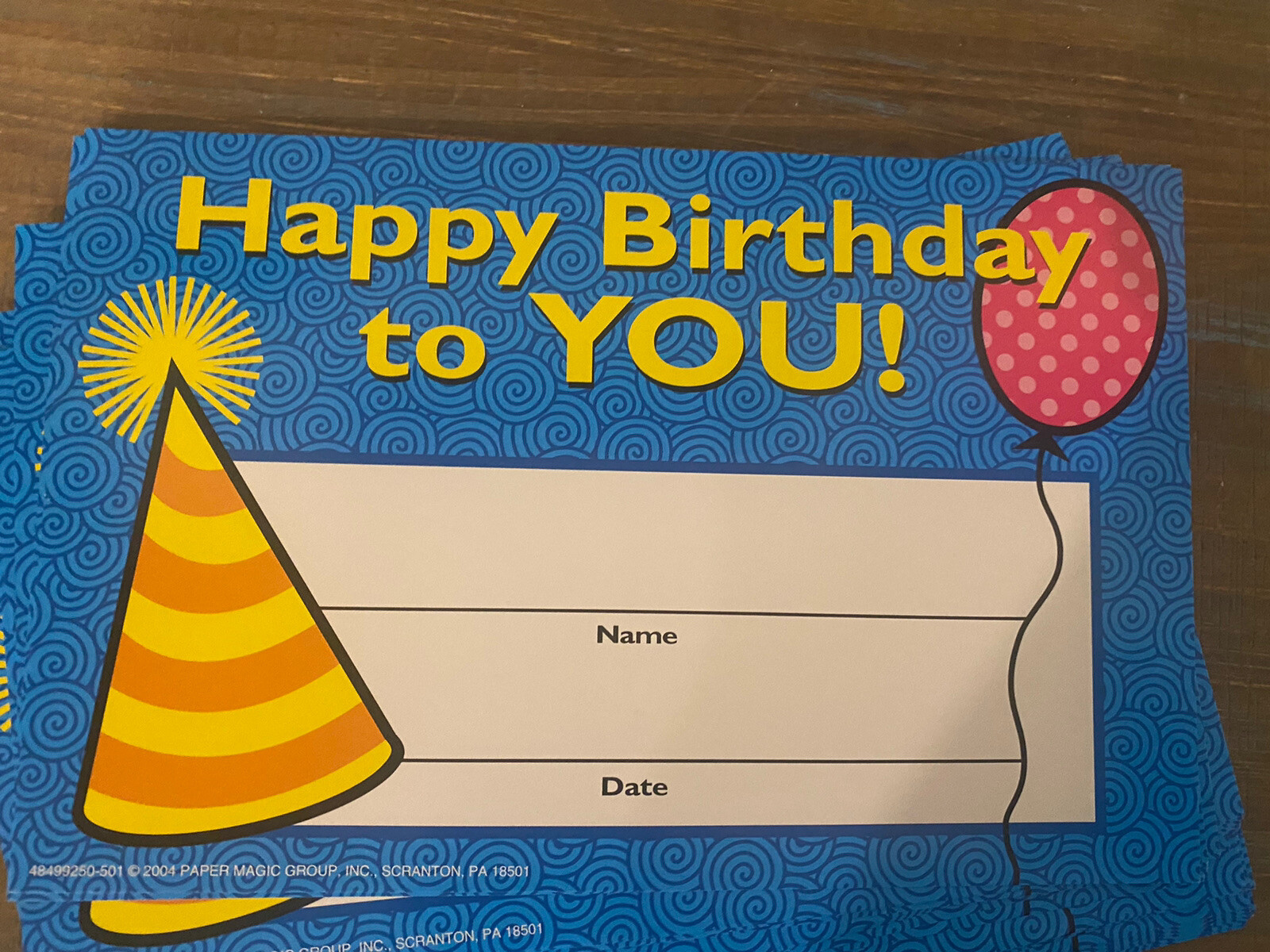 29 Happy Birthday Certificates Teacher Awards 8.5” X 5.5”