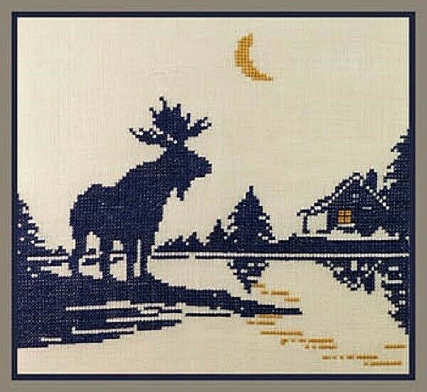 Moose Silhouette #2~Stitchworks