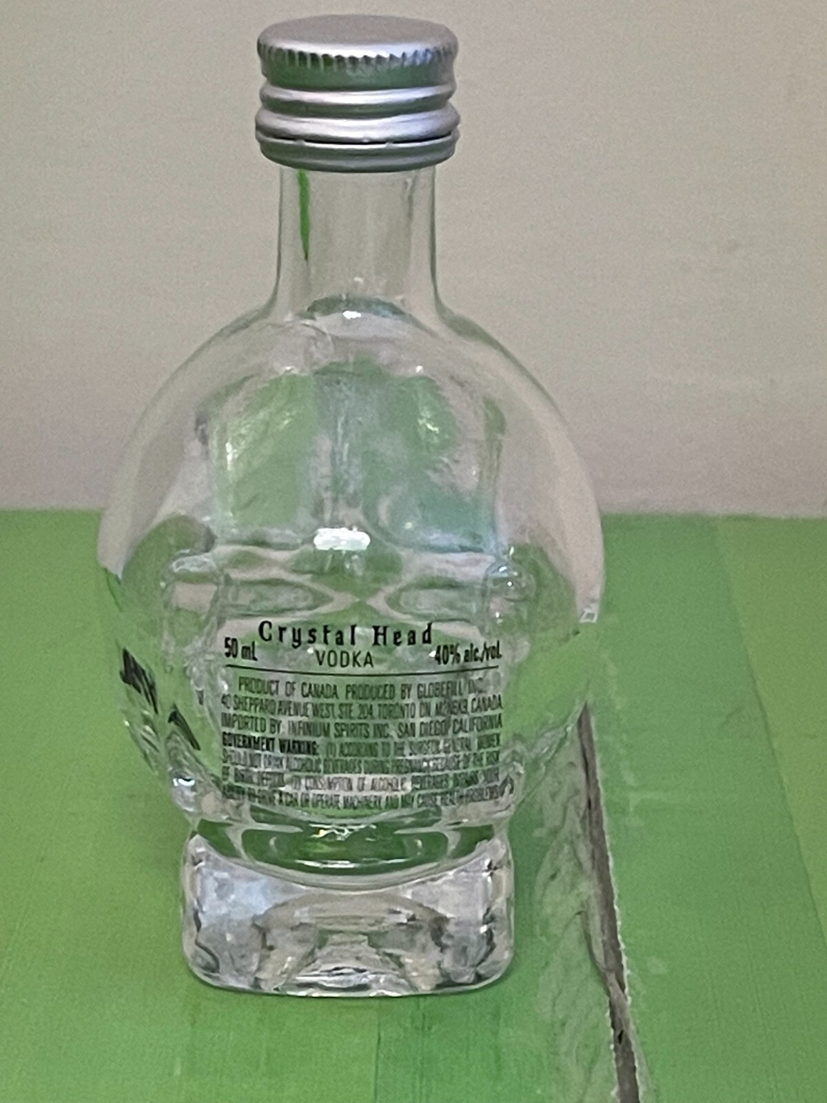 Dan Aykroyds Crystal Head Vodka 50ML Glass Skull Mini Empty Bottle With Cap