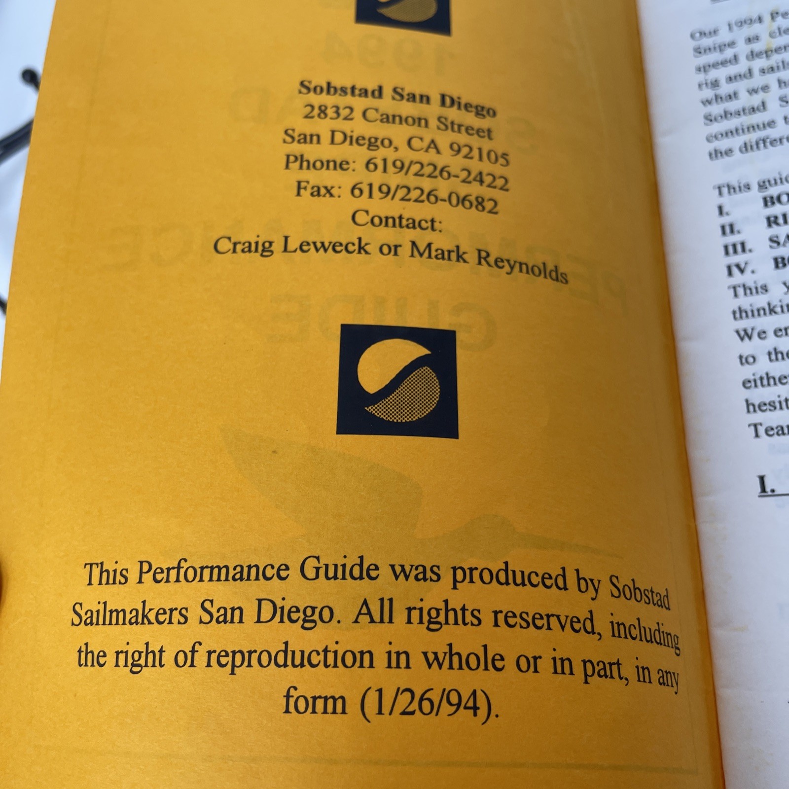 1994 Sobstad Snipe Performance Guide