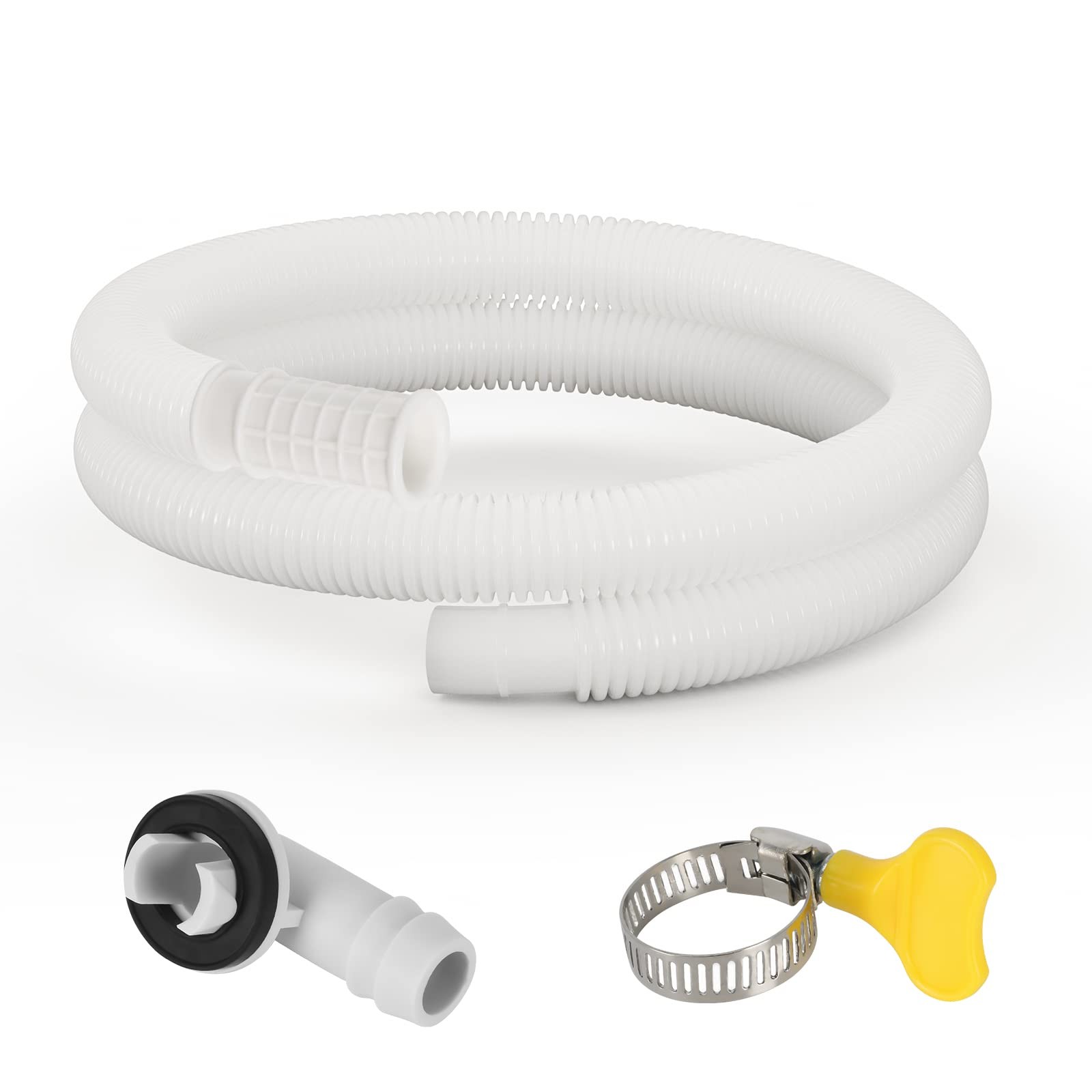 HOXHA 5 Ft Air Conditioner Drain Hose Kit Plastic Tubing for AC Condensate Flexi