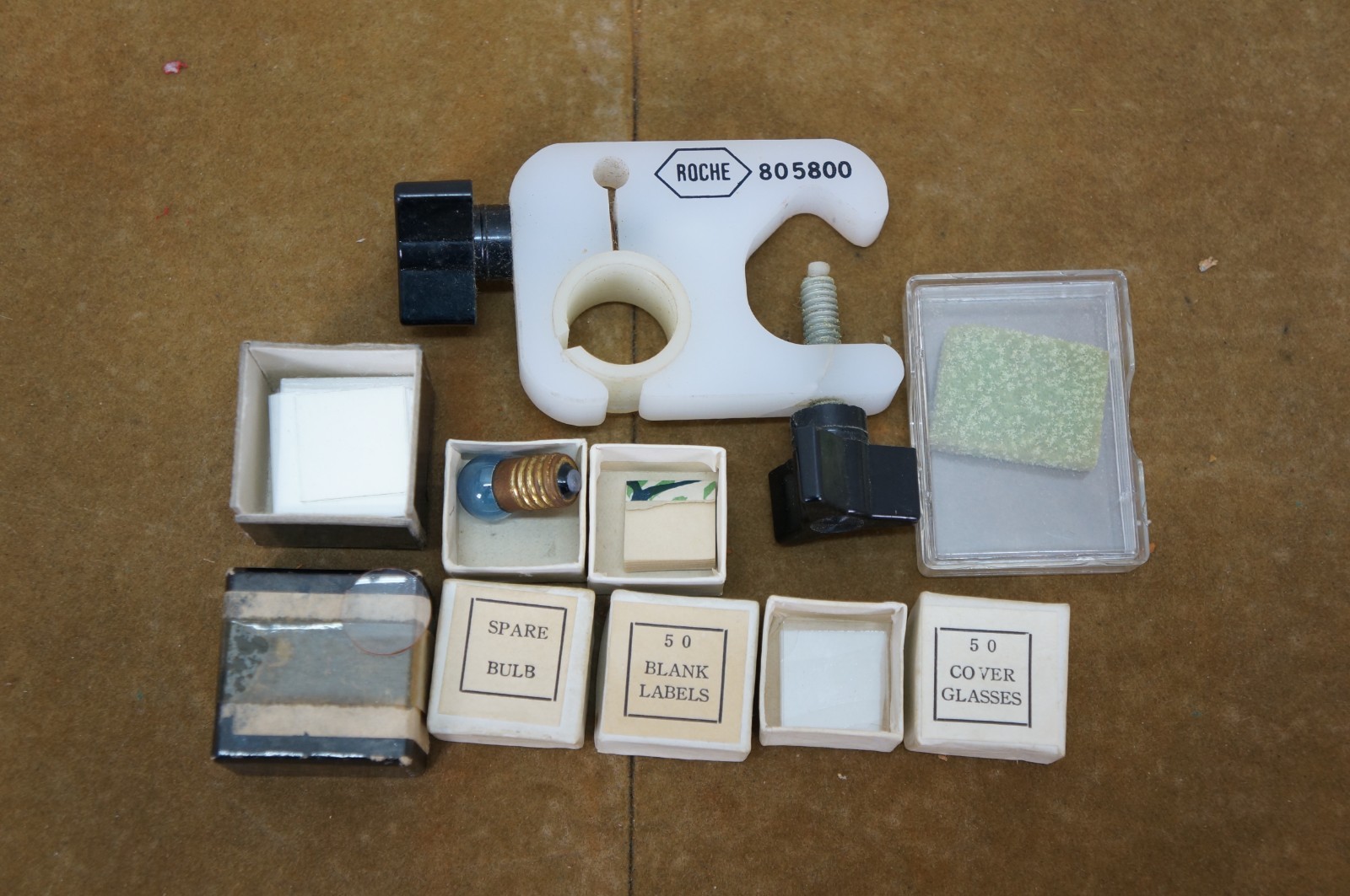 Vintage Sears Tower Model 6388 Microscope Wooden Case Accessories
