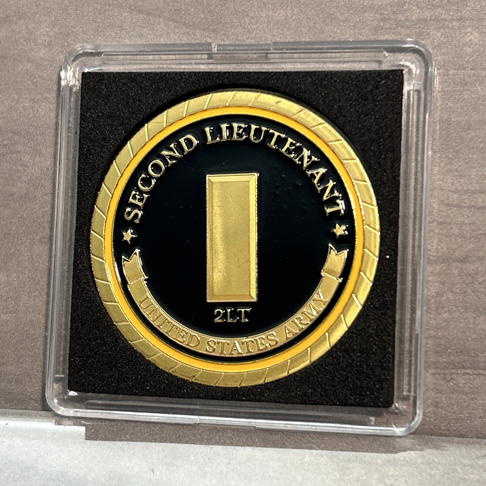 US ARMY SECOND (2ND) LIEUTENANT Challenge Coin with case-SHIPS WITIN 24 HRS!