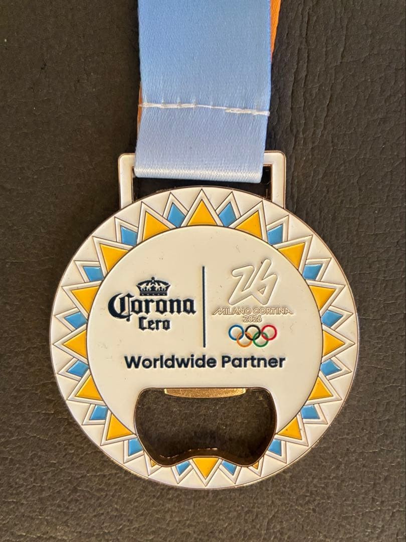 Milano Cortina 2026 Olympic Corona Cero Beer Medal Shape Opener Item Promotio 46
