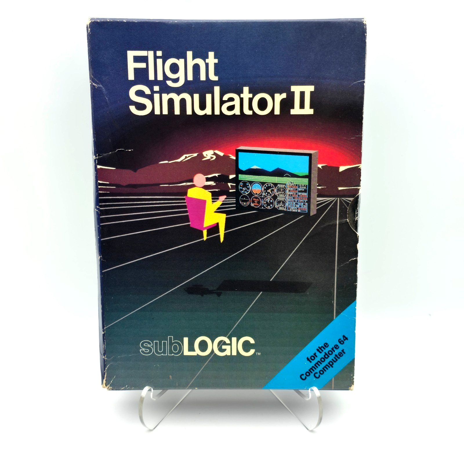 ✈️ CIB! Flight Simulator II Commodore 64 subLOGIC Tested Working - C64