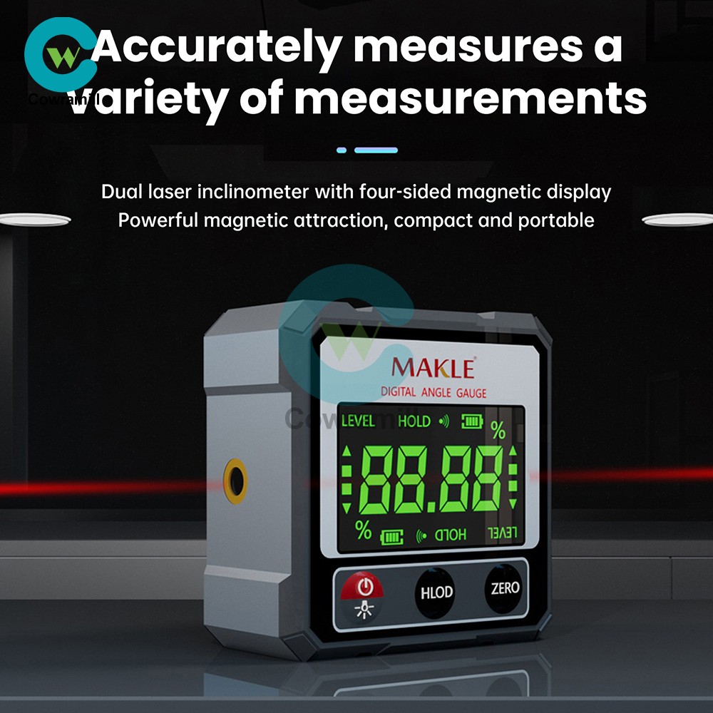 360° Magnetic Digital Level Angle Finder Protractor Inclinometer Rechargeable