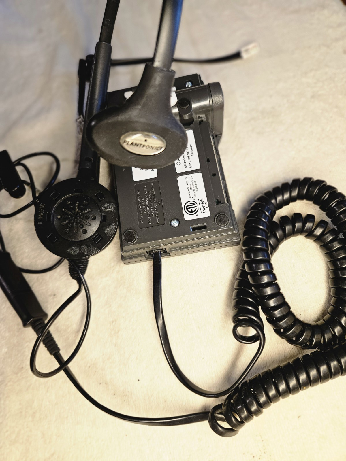 Plantronics Vista M22 Headset Amplifier Processor & HW251N Headset- Tested