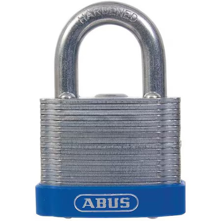 Abus 41/45 Ka Keyed Padlock, Open, Square Steel Body, Hardened Steel Shackle,