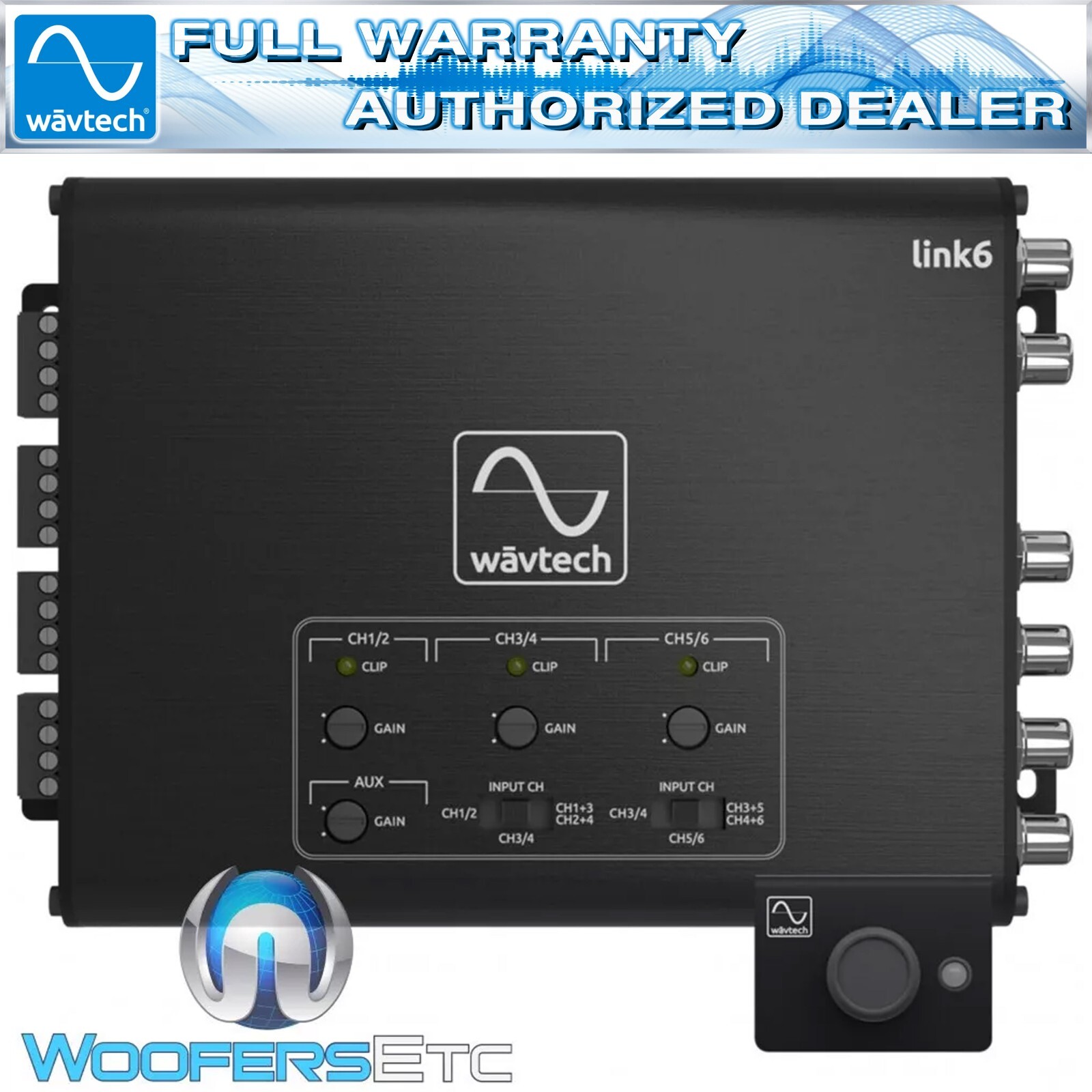 OPEN BOX WAVTECH LINK6 6CHANNEL LINE OUTPUT CONVERTER 6-IN 6-OUT SIGNAL SUMMING