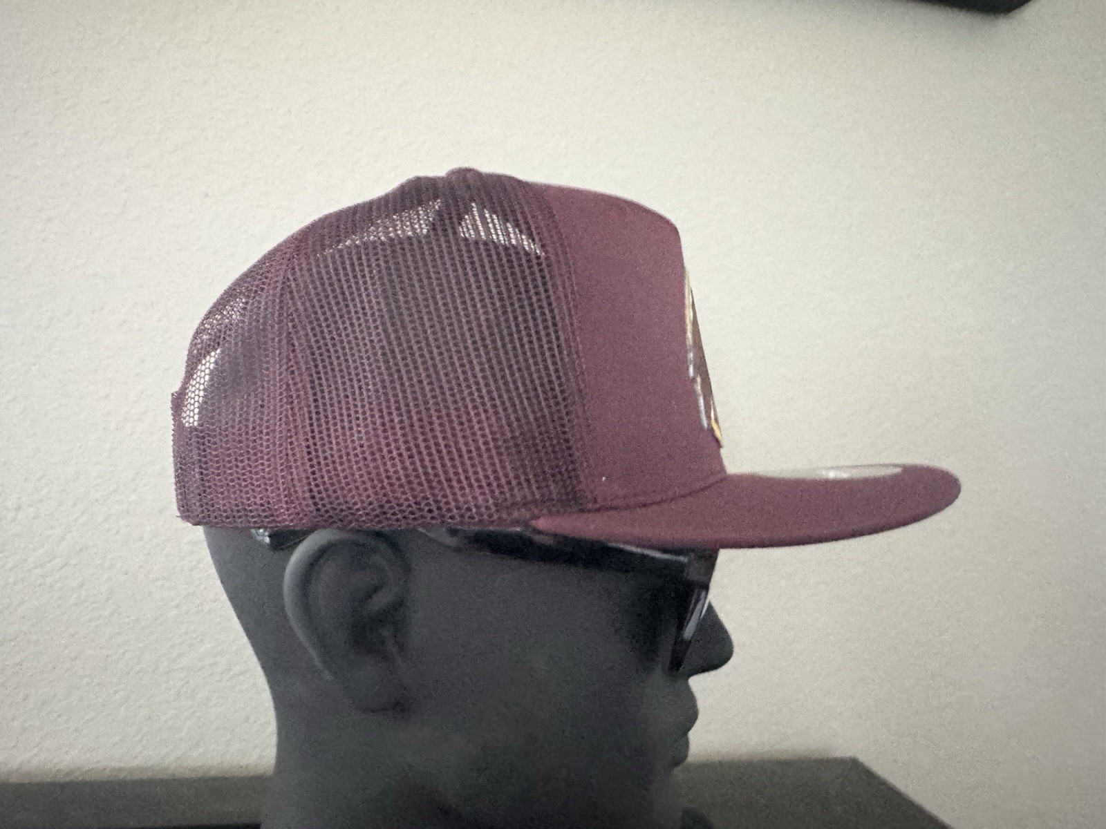Original Retro Throwback Washington Redskins Logo Dark Maroon Snapback Hat NEW