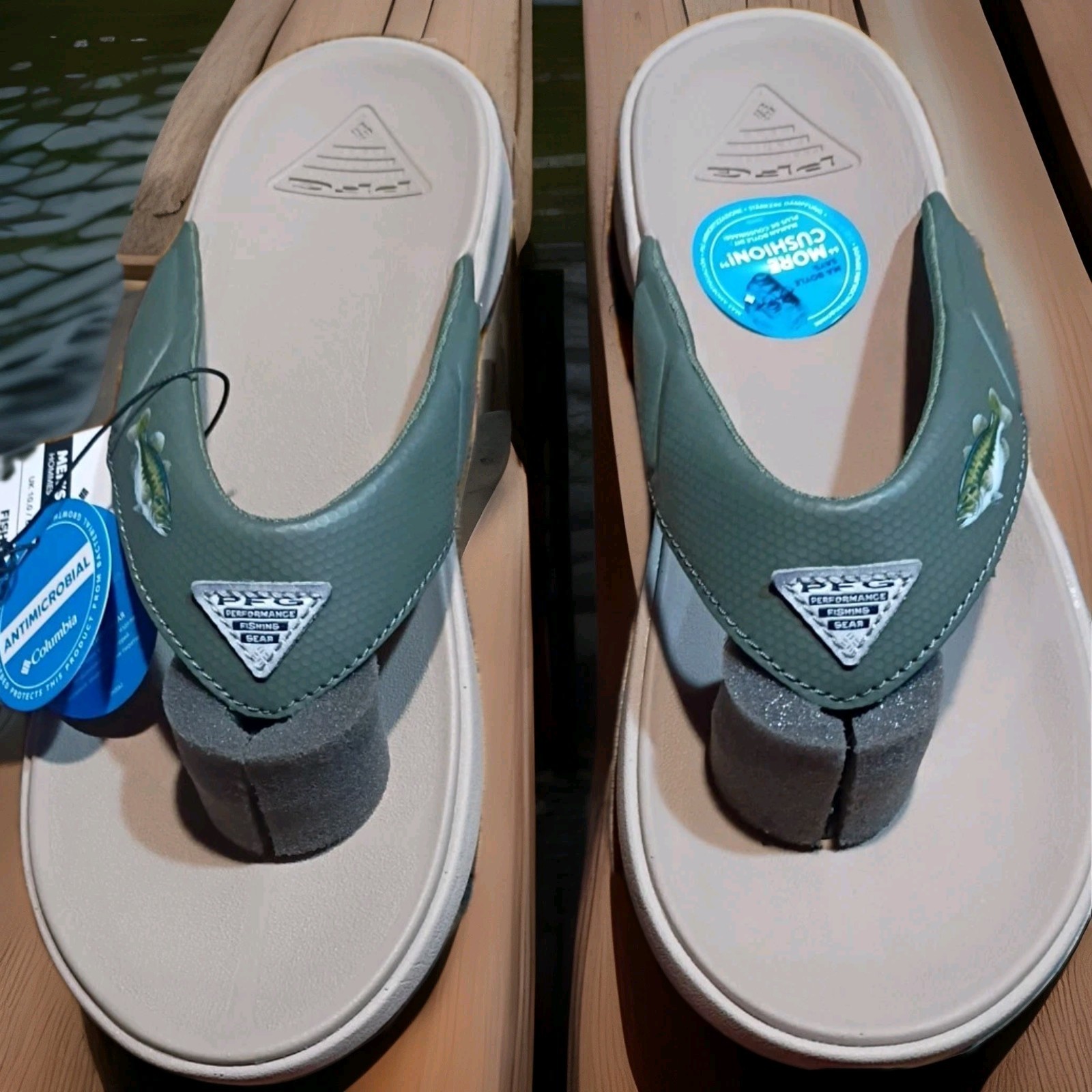 Mens Columbia PFG FISHING BOATING OMNI GRIP SANDALS NEW IN BOX SZ 10 BASS