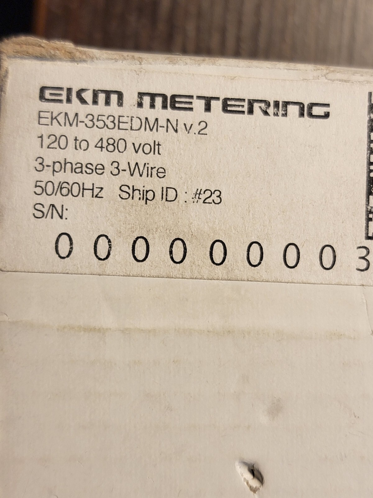 EKM Metering EKM-353EDM-N V.2 3 Phase 3-Wire 120-480v 50/60HzNEW FREE SHIPING