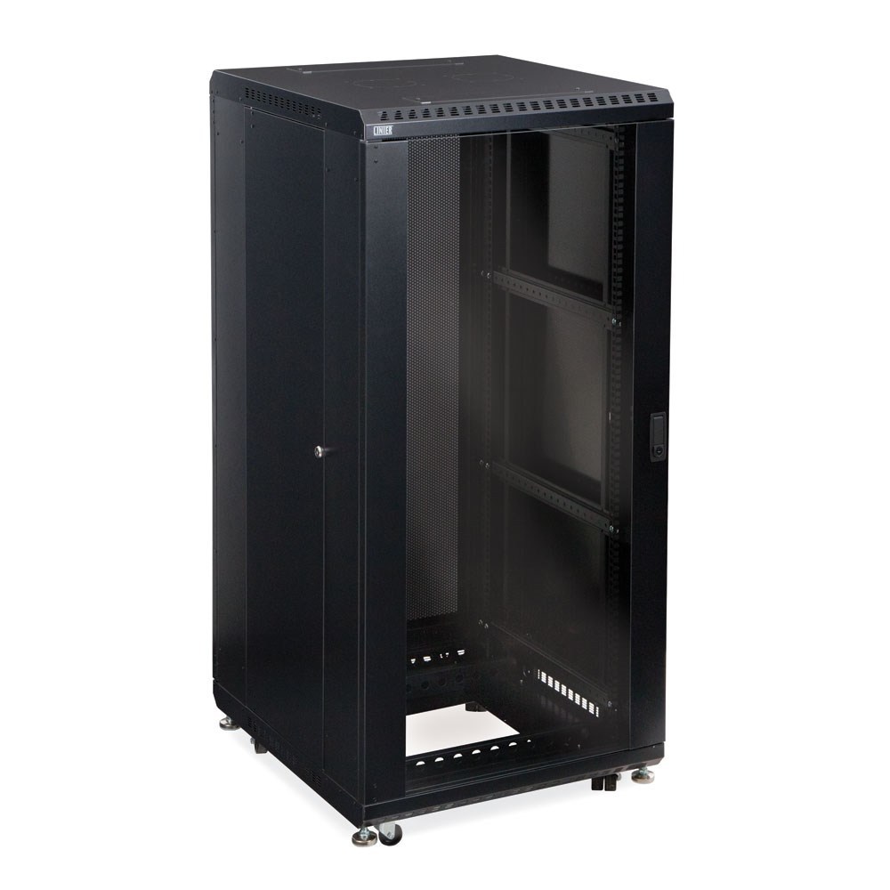 Kendall Howard 27U LINIER® Server Cabinet - Glass Doors 36" Depth 3103-3-001-27