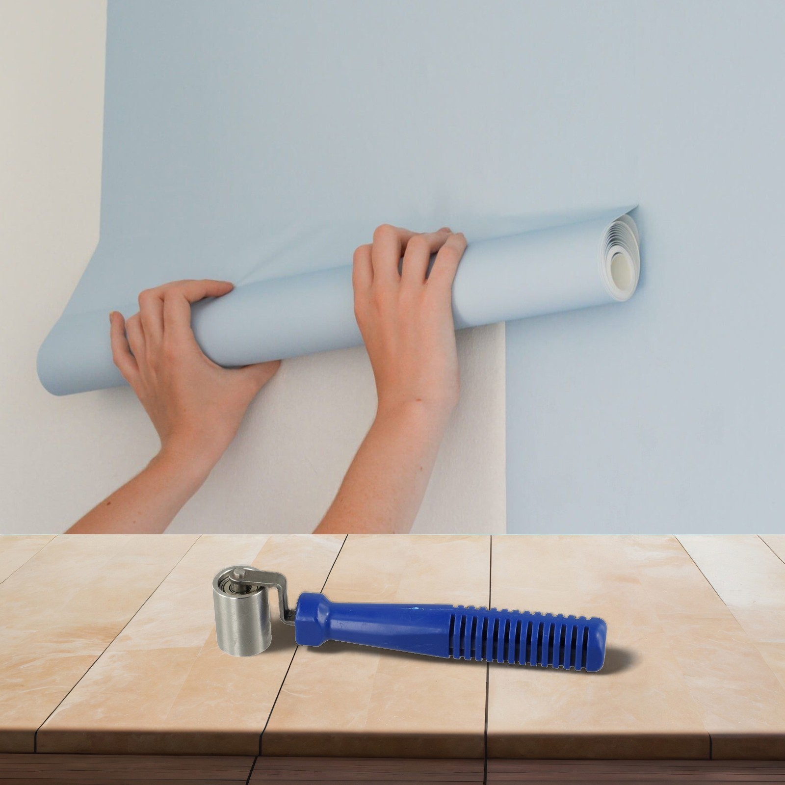 Robust Stainless Steel Seam Roller for DIY Projects and Professional Use
