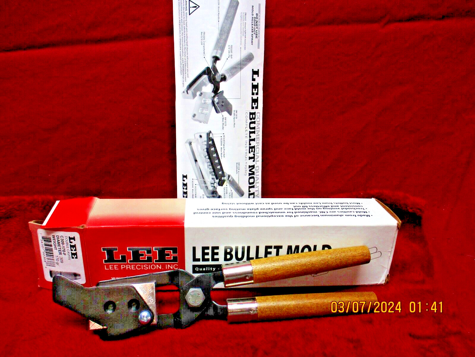 Lee Precision Double Cavity Bullet Mold No. C309-170-F, 30 Cal. 170 Gr.
