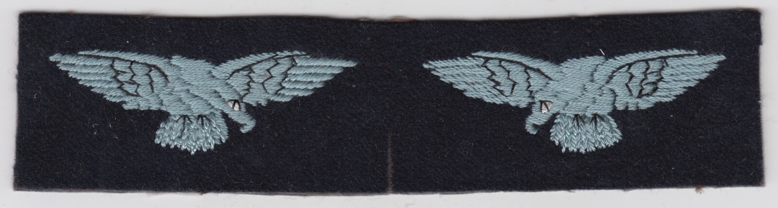PAIR Vintage British Royal Air Force RAF Blue Arm Sleeve Eagle Patch Badge UK