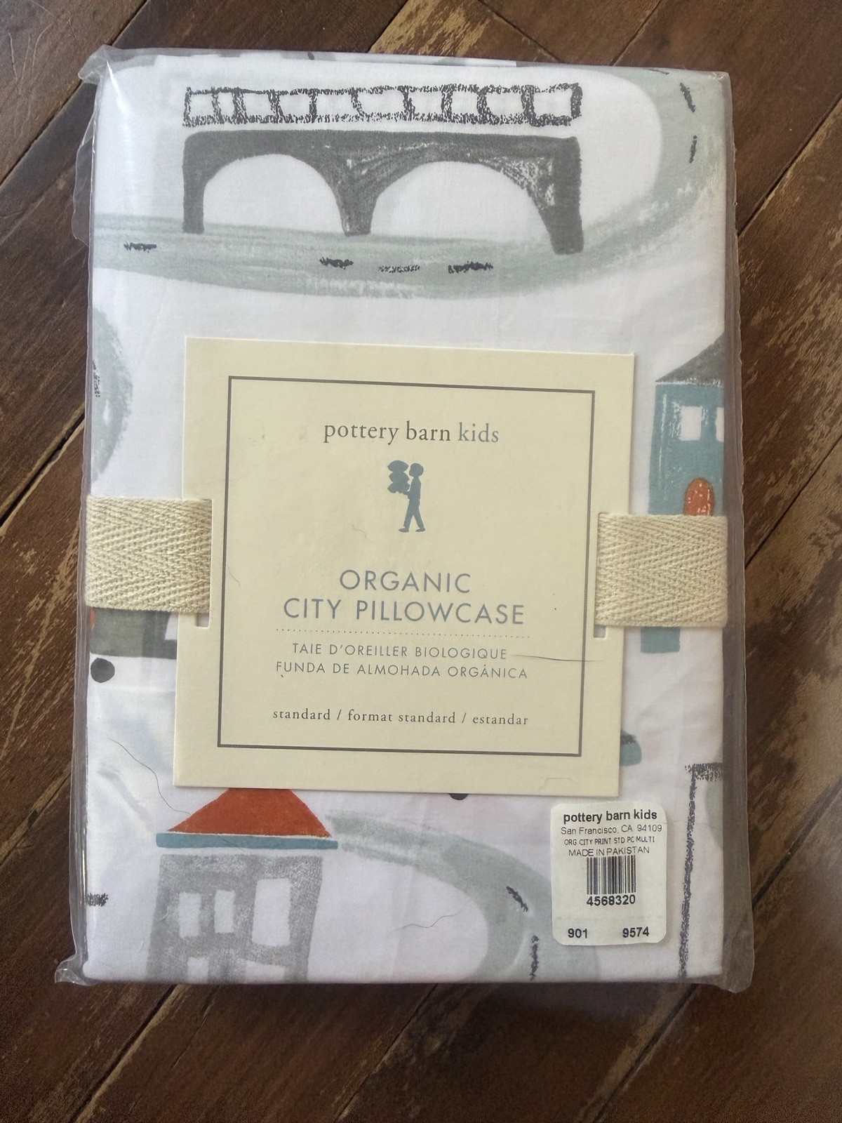 Pottery Barn Kids Organic City Standard Pillowcase Cars Roadway