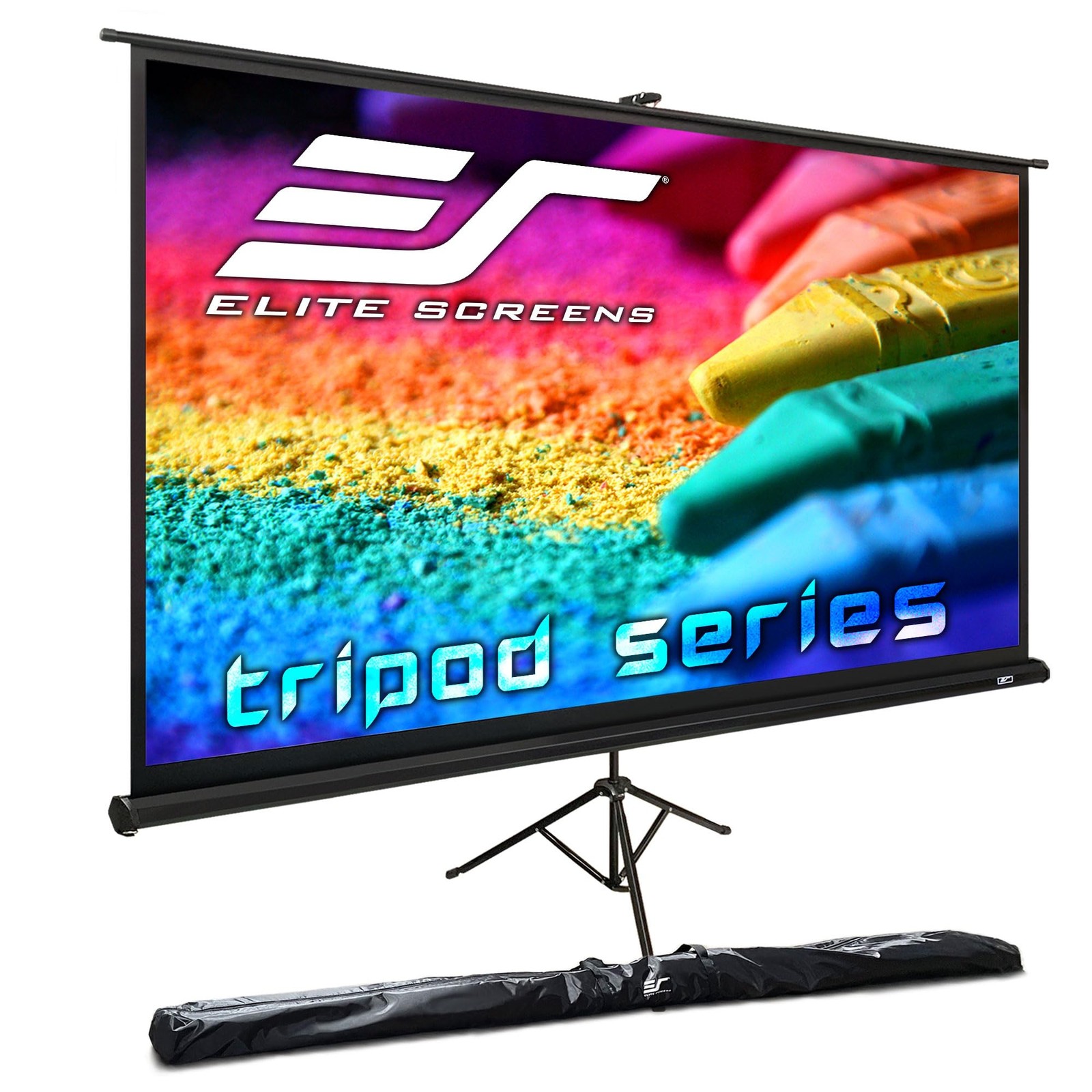 Tripod Series, 60-INCH 16:9, Indoor Outdoor Projector Screen, 8K / 4K Ultra H...