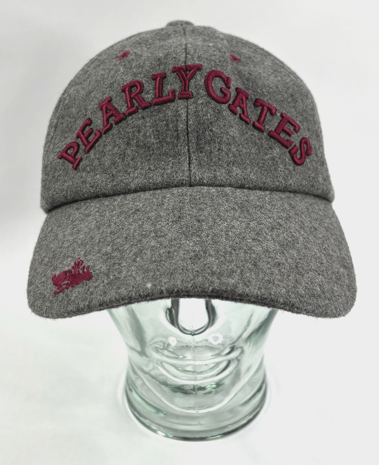 Unisex Pearly Gates Grey/Maroon Wool-Blend Golf Hat/Cap