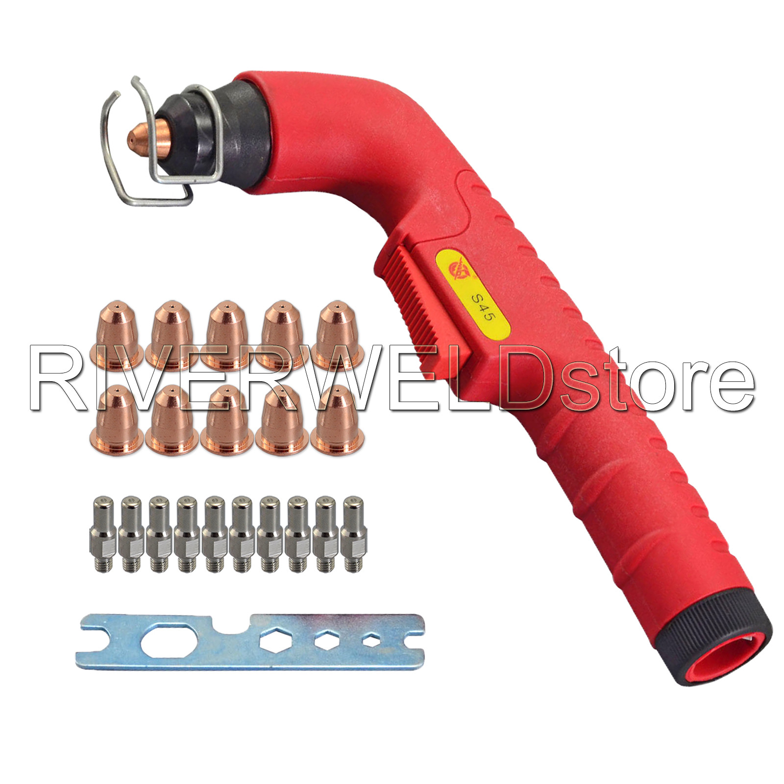 S45 Plasma Torch Head & Tips PD0116-08 & Electrode PR0110 22PCS