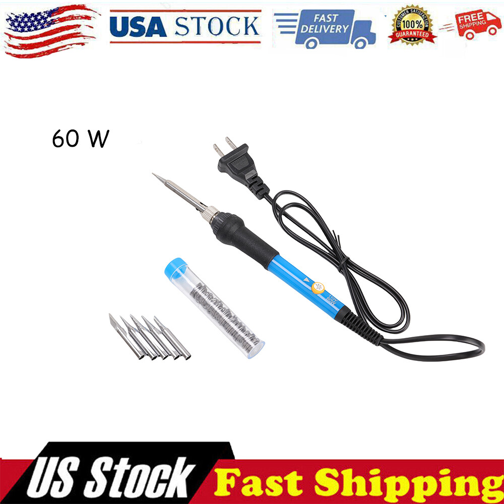Soldering Iron Electric Gun Adjustable Temperature Welding Kit 60W USA
