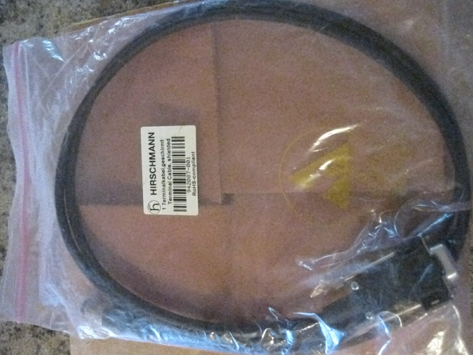 Hirschmann 942087-001 Bat-pigtail Terminal Cable, M12-8pin to DB9 (LOT# RL103)
