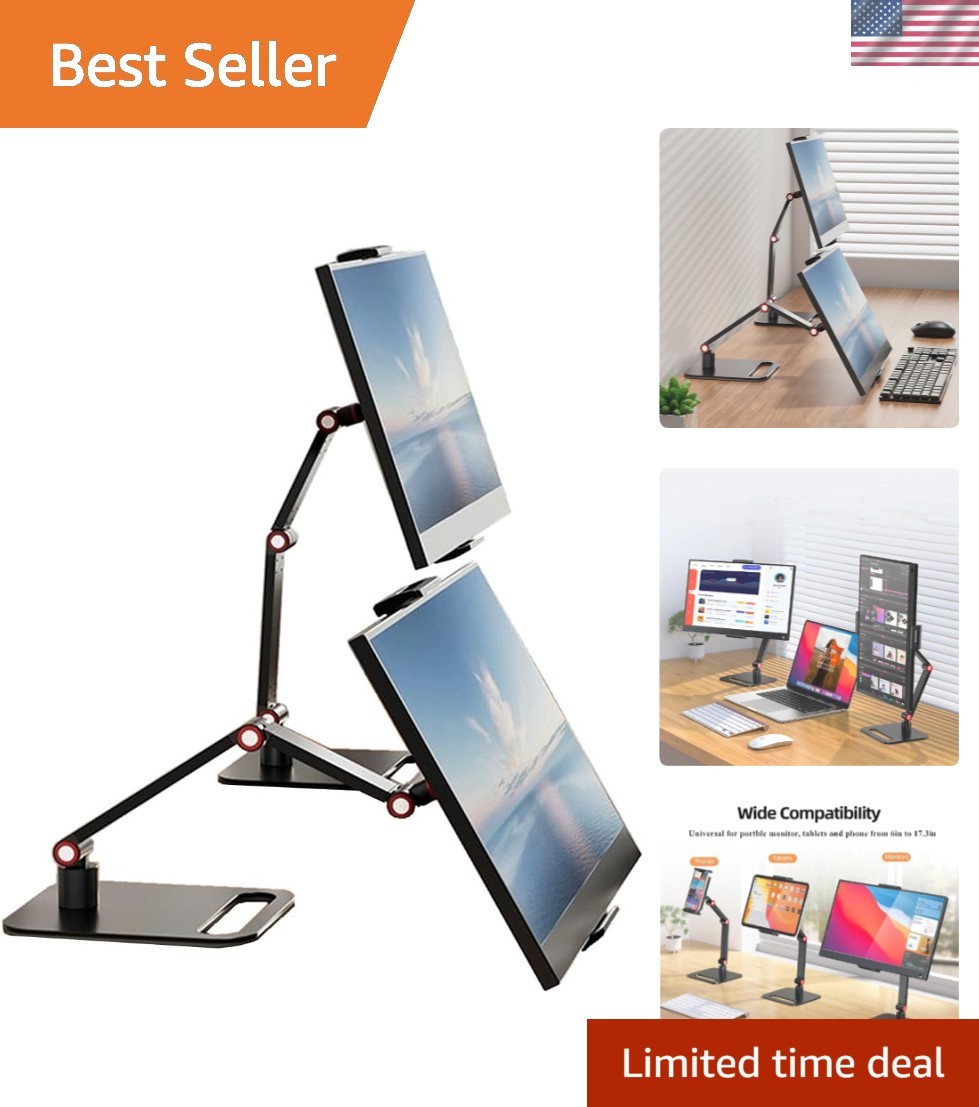 Portable Monitor Holder for 6-17.3 Inch Screen Desktop Expandable Monitor Sta...