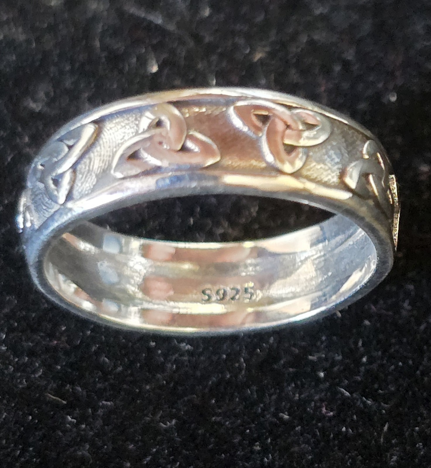 Size 10 Celtic Woven Knot Ring 925 Sterling Silver
