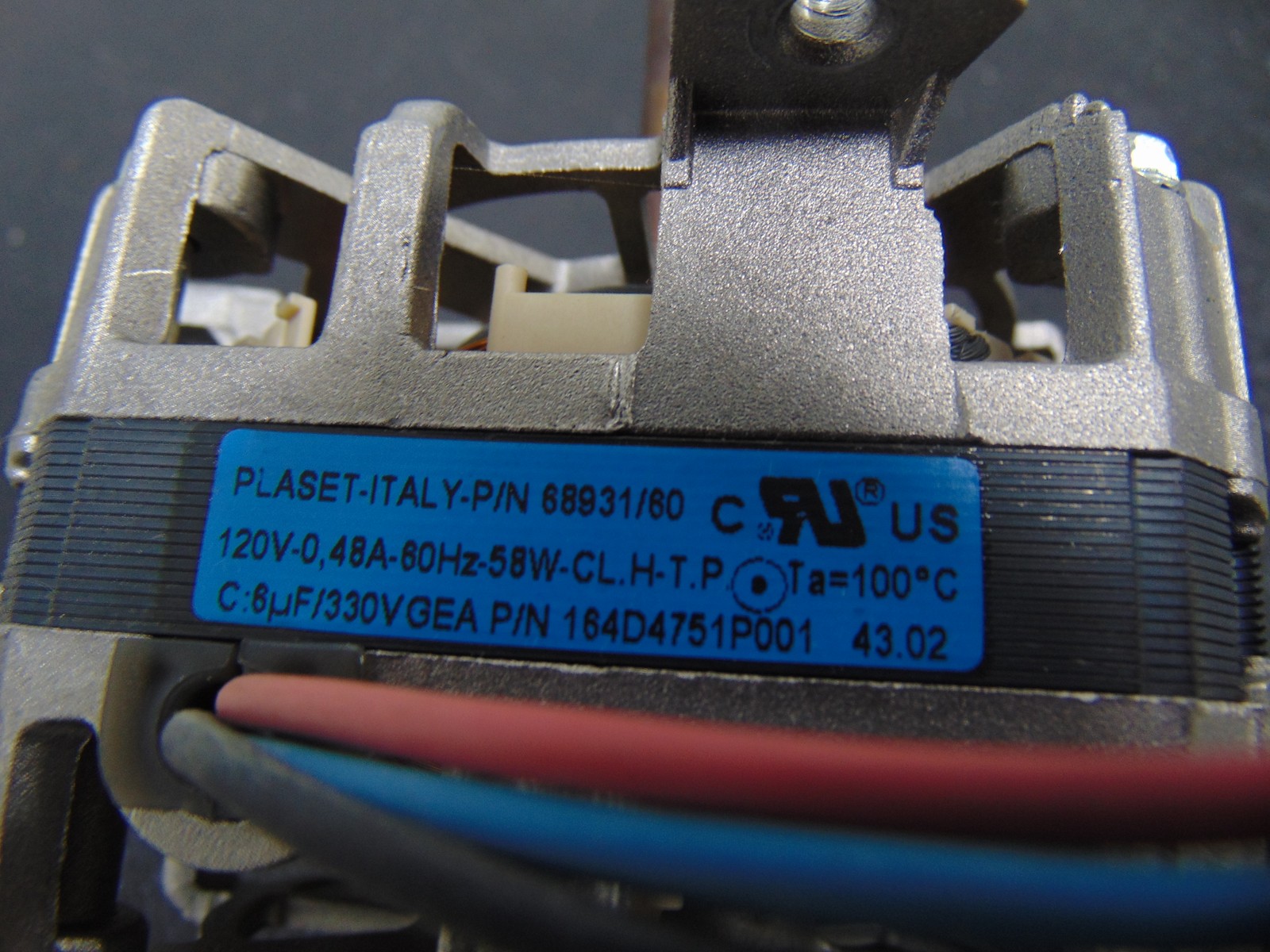 GE Oven JT952C0F1CC Convection Fan Motor 164D4751P001