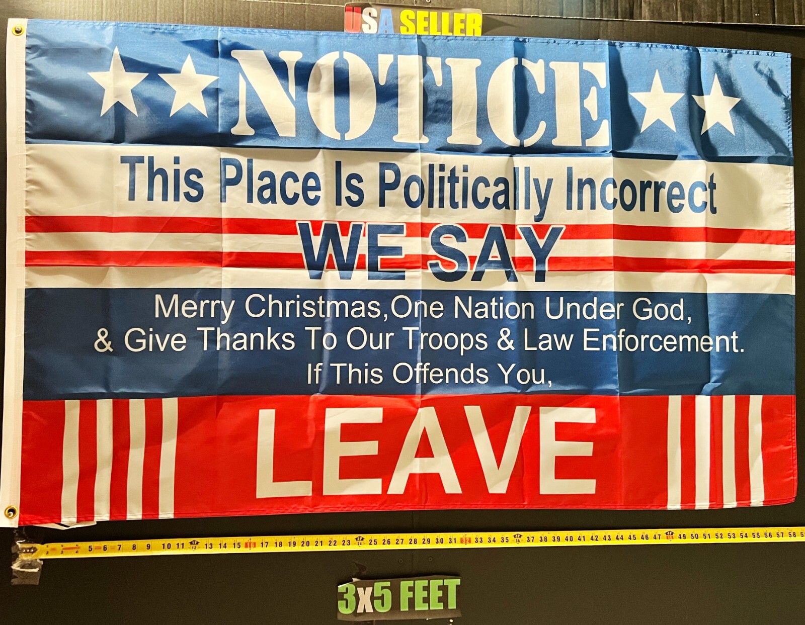Donald Trump Flag FREE USA SHIP Notice America Desantis Republican Sign USA 3x5'